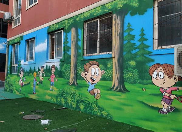 幼兒園墻噴繪如何做？